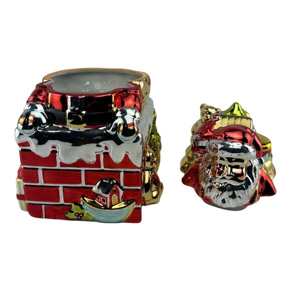 Portmeirion Studio A Christmas Story Santa Treat Jar Ceramic Metallic Glaze - Picture 11 of 16